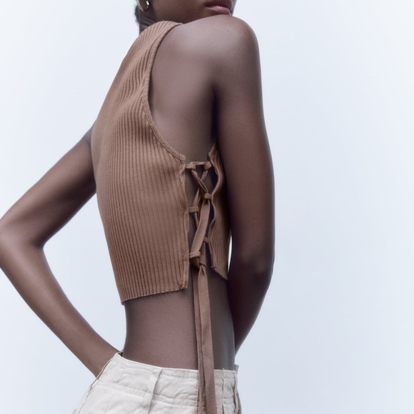 Zara Ribbed Crop Top - Picture 5 of 6